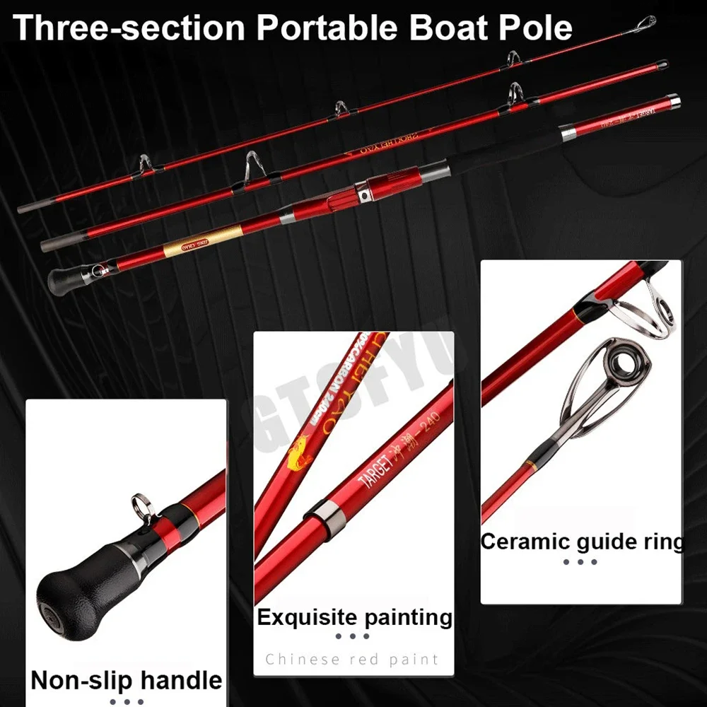 1.8M 2.1M  2.4M Portable 3-Pie - Fishing Rod Surf ulasan dan harga