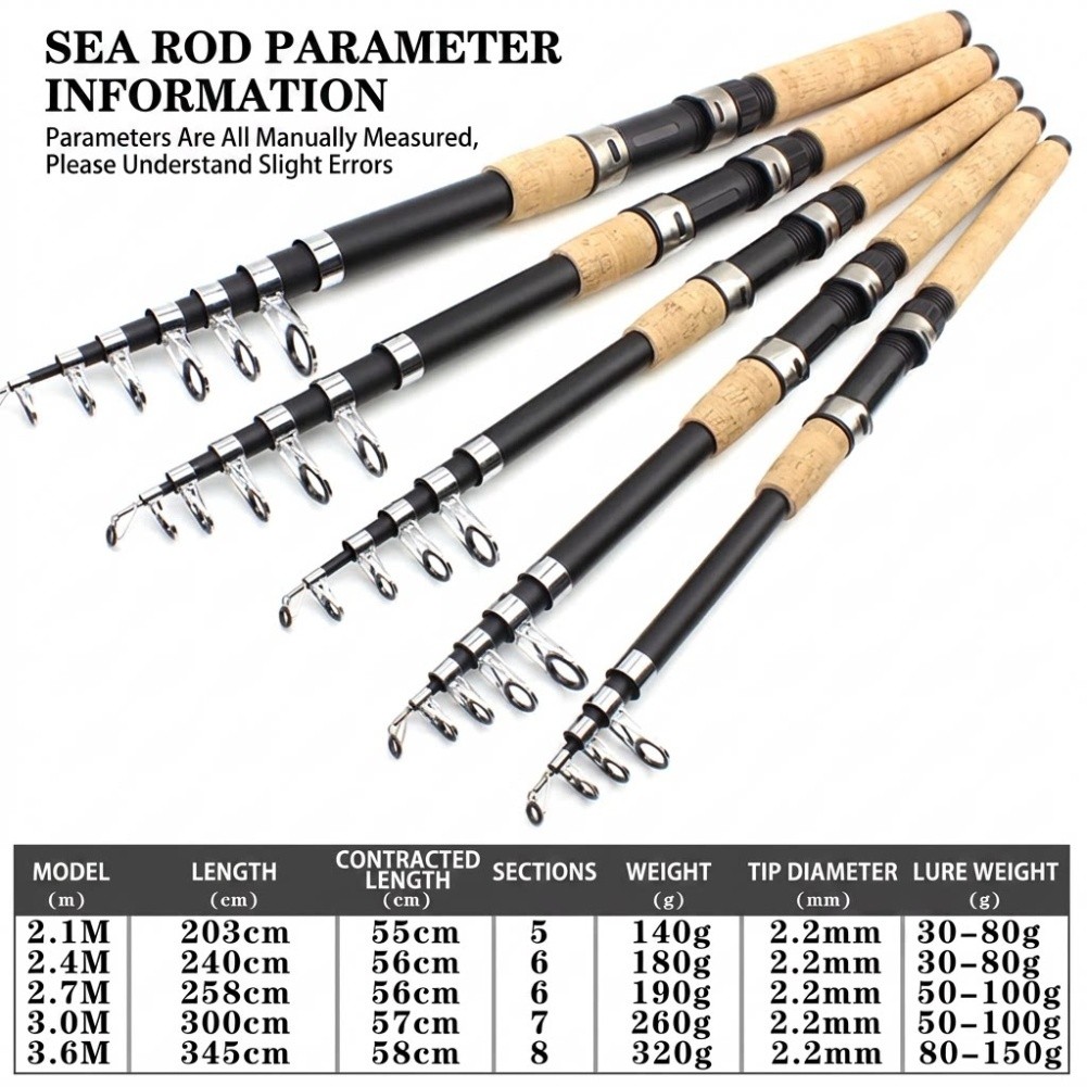 Telescopic Fiberglass Fishing  - Fishing Rod Boat ulasan dan harga